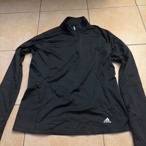 Adidas Black 1/4 Zip Athletic Pullover